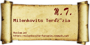 Milenkovits Terézia névjegykártya